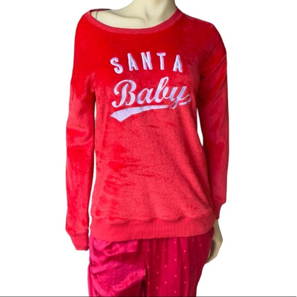 Jenni Intimates Santa Baby Faux Fur Warm Christmas Sweater - Picture 2 of 9